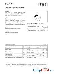 Datasheet 1T387 manufacturer SONY