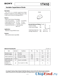 Datasheet 1T410 manufacturer SONY