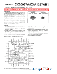 Datasheet CX20037 manufacturer SONY