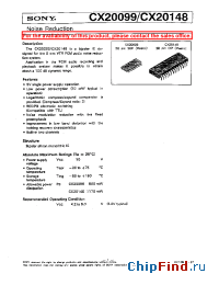 Datasheet CX20099 manufacturer SONY