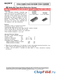 Datasheet CXA1330 manufacturer SONY