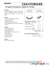 Datasheet CXA1372BQ manufacturer SONY