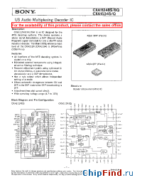 Datasheet CXA1534Q manufacturer SONY