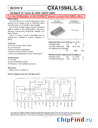 Datasheet CXA1594L manufacturer SONY