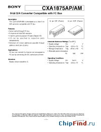 Datasheet CXA1875AM/AP manufacturer SONY
