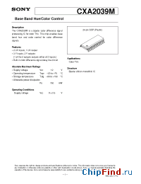 Datasheet CXA2039M manufacturer SONY