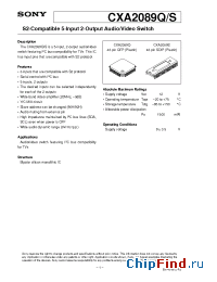 Datasheet CXA2089 manufacturer SONY