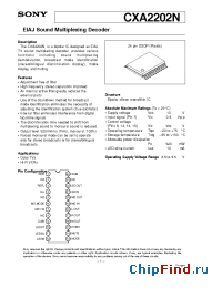 Datasheet CXA2202N manufacturer SONY