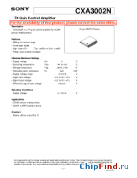 Datasheet CXA3002N manufacturer SONY