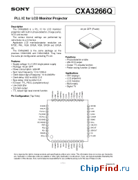 Datasheet CXA3266Q manufacturer SONY