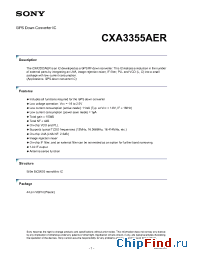 Datasheet CXA3355AER manufacturer SONY
