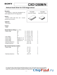 Datasheet CXD1250N manufacturer SONY