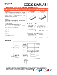 Datasheet CXD2053AM manufacturer SONY