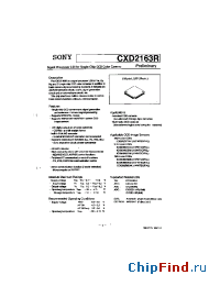 Datasheet CXD2163 manufacturer SONY