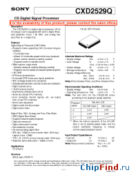 Datasheet CXD2529Q manufacturer SONY