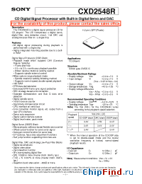 Datasheet CXD2548 manufacturer SONY