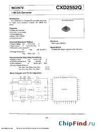Datasheet CXD2552 manufacturer SONY