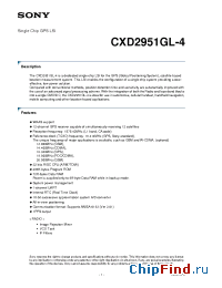Datasheet CXD2951GL-4 manufacturer SONY