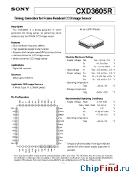 Datasheet CXD3605R manufacturer SONY