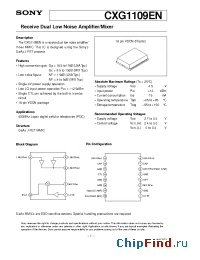 Datasheet CXG1109EN manufacturer SONY