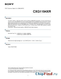 Datasheet CXG1194XR manufacturer SONY