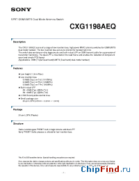Datasheet CXG1198AEQ manufacturer SONY