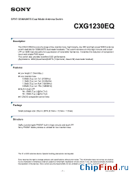 Datasheet CXG1230EQ manufacturer SONY