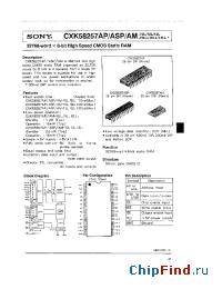 Datasheet CXK58257AM-10LL manufacturer SONY
