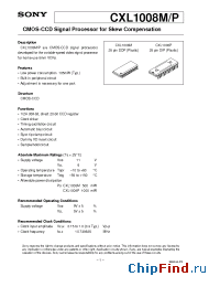 Datasheet CXL1008P manufacturer SONY