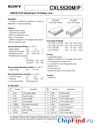 Datasheet CXL5520M manufacturer SONY