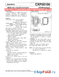 Datasheet CXP50116 manufacturer SONY