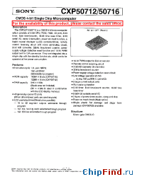 Datasheet CXP50712 manufacturer SONY