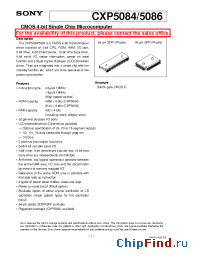 Datasheet CXP5086 manufacturer SONY