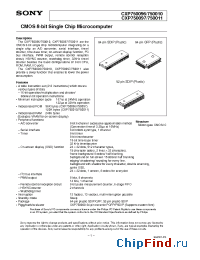 Datasheet CXP750010 manufacturer SONY