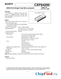 Datasheet CXP84200-U01S manufacturer SONY
