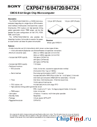 Datasheet CXP84716 manufacturer SONY