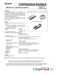 Datasheet CXP85200A-U01S производства SONY
