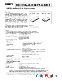 Datasheet CXP85324A manufacturer SONY