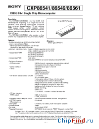 Datasheet CXP86541/86549/86561 manufacturer SONY