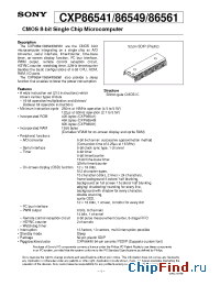 Datasheet CXP86549 manufacturer SONY