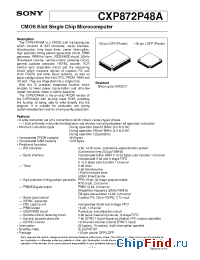 Datasheet CXP872P48AQ-1 manufacturer SONY