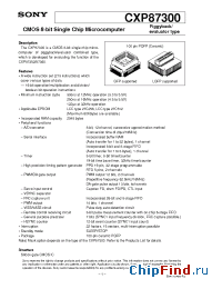 Datasheet CXP87300-U01Q manufacturer SONY