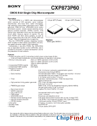 Datasheet CXP873P60Q-2 manufacturer SONY