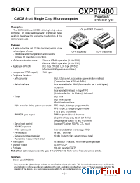 Datasheet CXP87400-U01Q manufacturer SONY