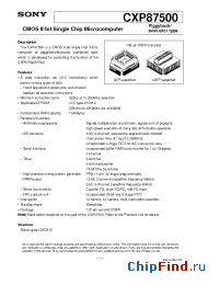Datasheet CXP87500-U01R manufacturer SONY