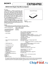 Datasheet CXP884P60Q-1 manufacturer SONY