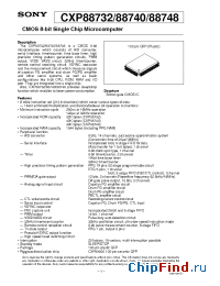 Datasheet CXP88740 manufacturer SONY