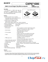 Datasheet CXP971000-U01R manufacturer SONY