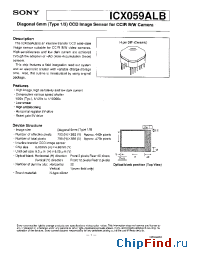 Datasheet ICX059ALB manufacturer SONY