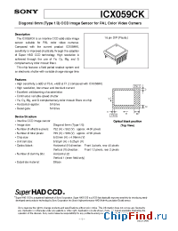 Datasheet ICX059CK manufacturer SONY